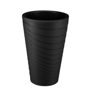 Doniczka okrągła TWISTA 25x37cm czarny